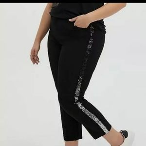 torrid women's  cropped  black  pants